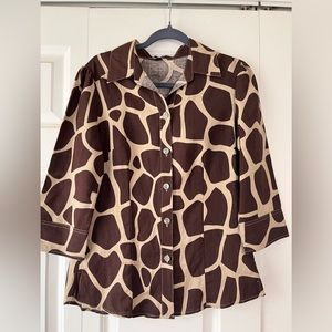 East 5Th fun Animal print top size S.